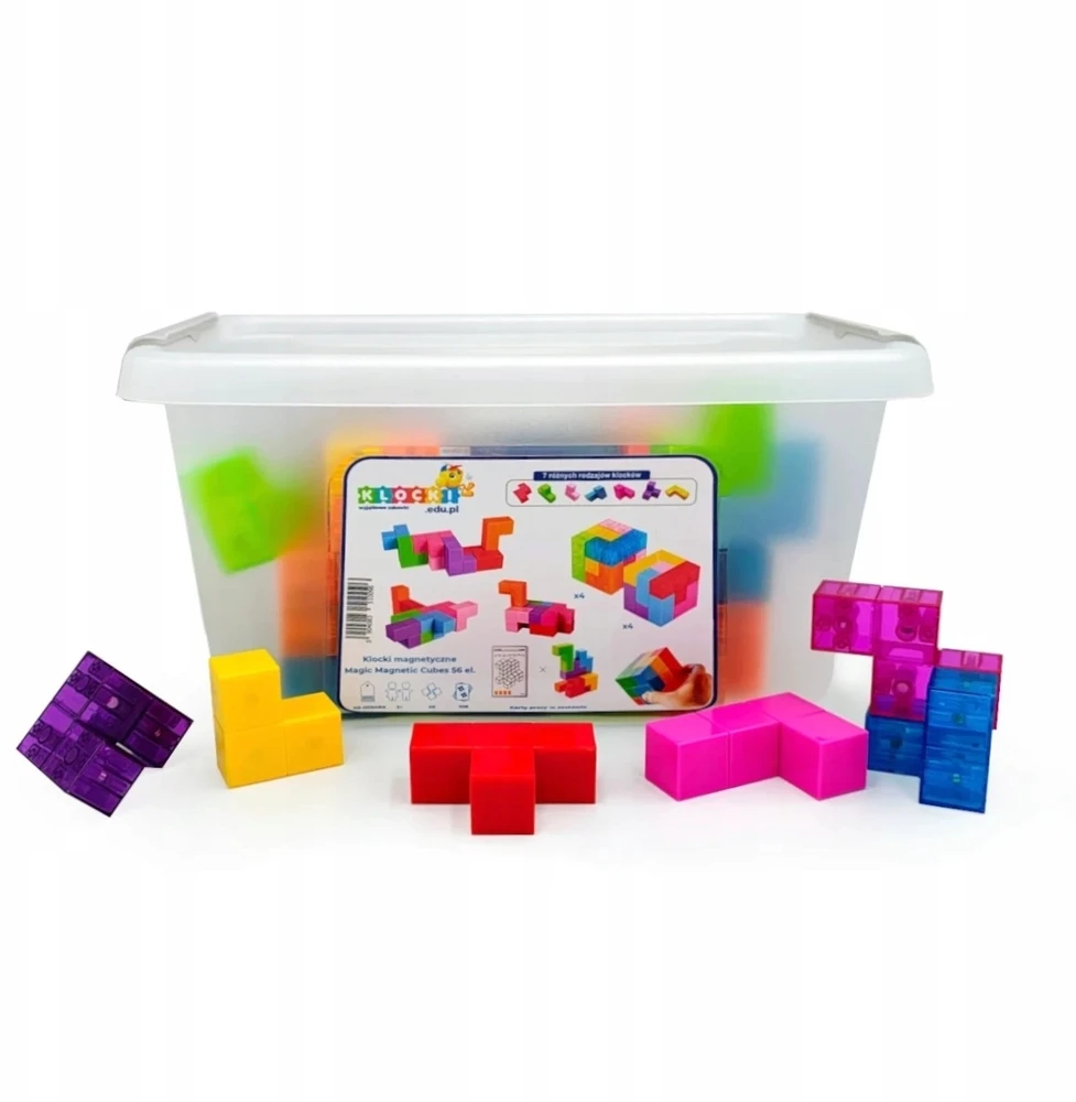 X Bida Magnetinis konstruktorius Magic Magnetic Cubes 56 el.