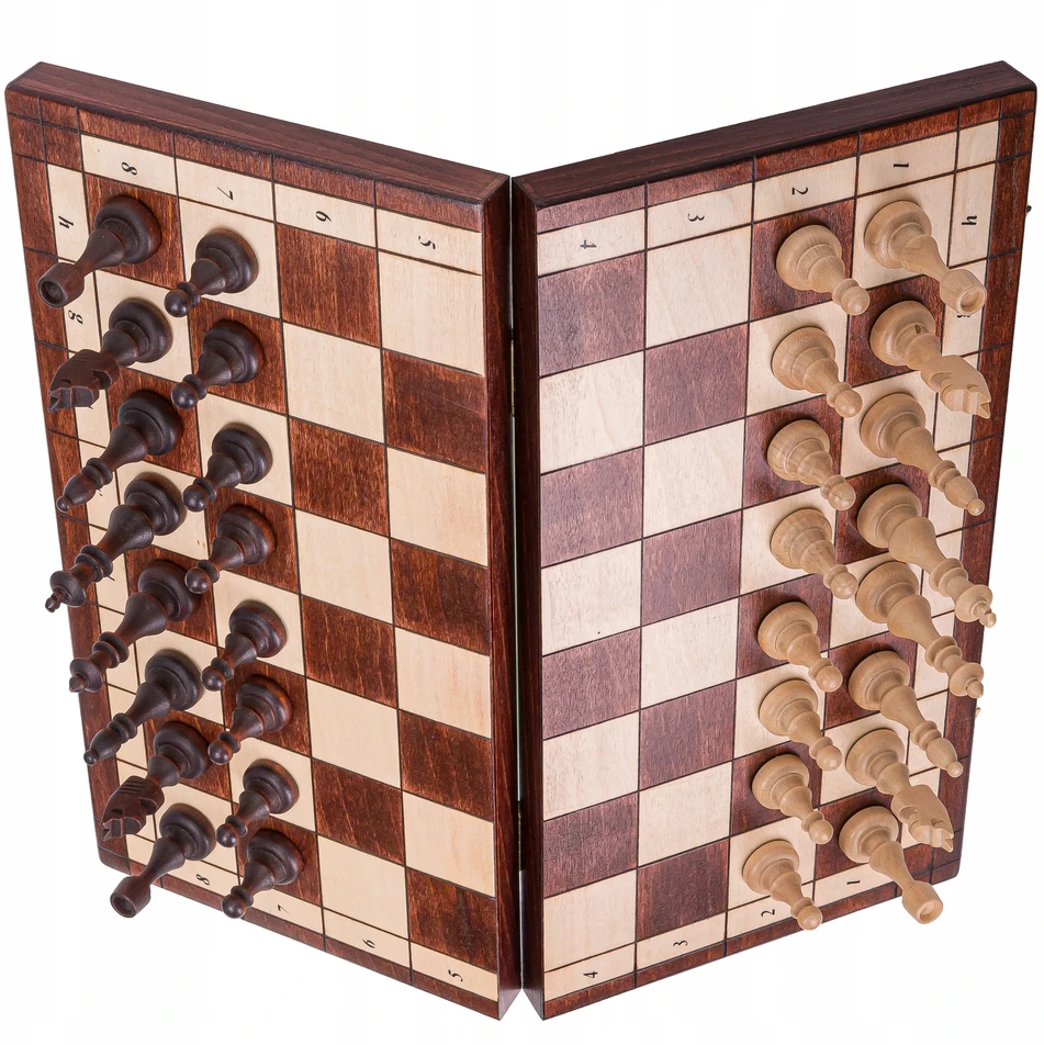 Magnetiniai mediniai šachmatai Square 350, 38x38 cm