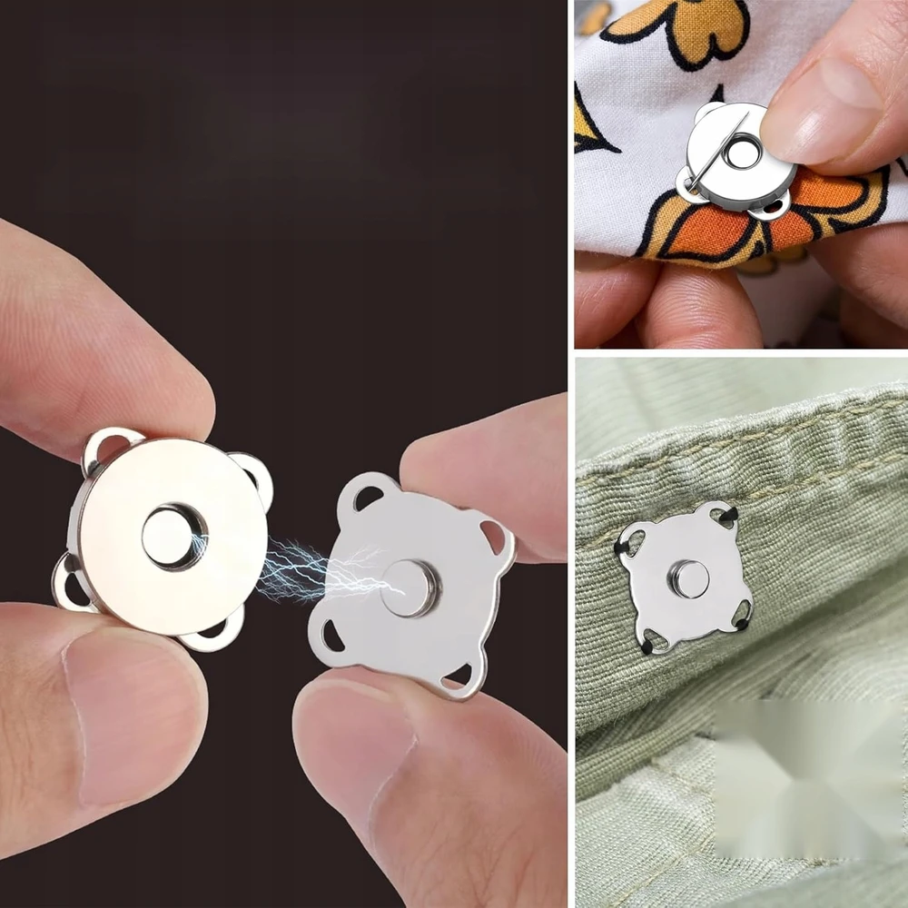 MAGNETINIAI MYGTUKAI 30 VNT 14 MM SKRYDŽIAI SIUVIMO KREPŠIUI SIUVIMO