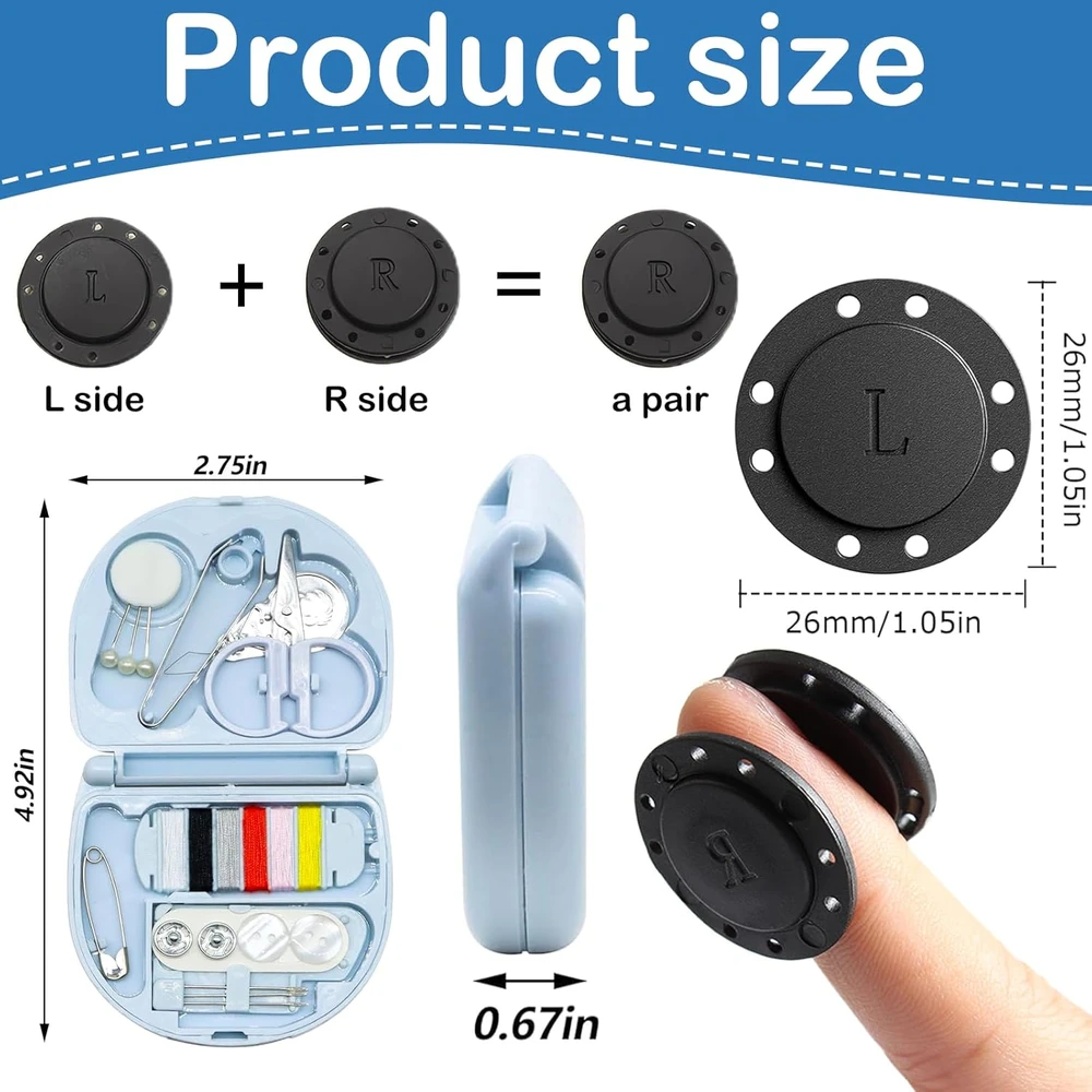 MAGNETINIAI MYGTUKAI 6 POROS 26 MM APVALIOJO UŽDARYMO SLĖGIO SUSIUVIMO DRABUŽIAI