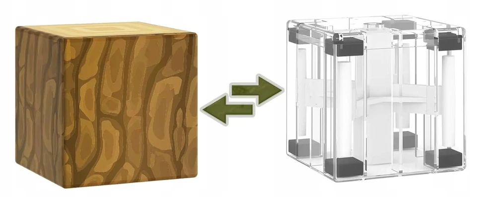 Magnetiniai konstruktoriai vaikams, 100 el., kubeliai su 6 figūrėlėmis, 3D rinkinys