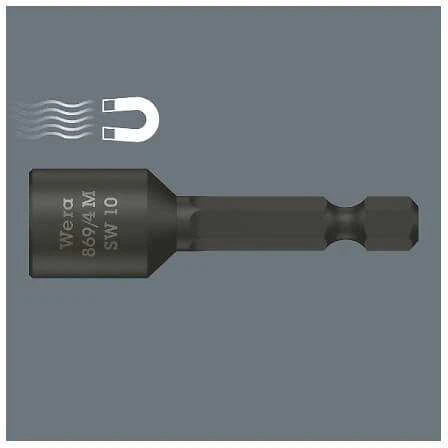 Magnetinis antgalis galvutei WERA 869/4M 1/4x50mm