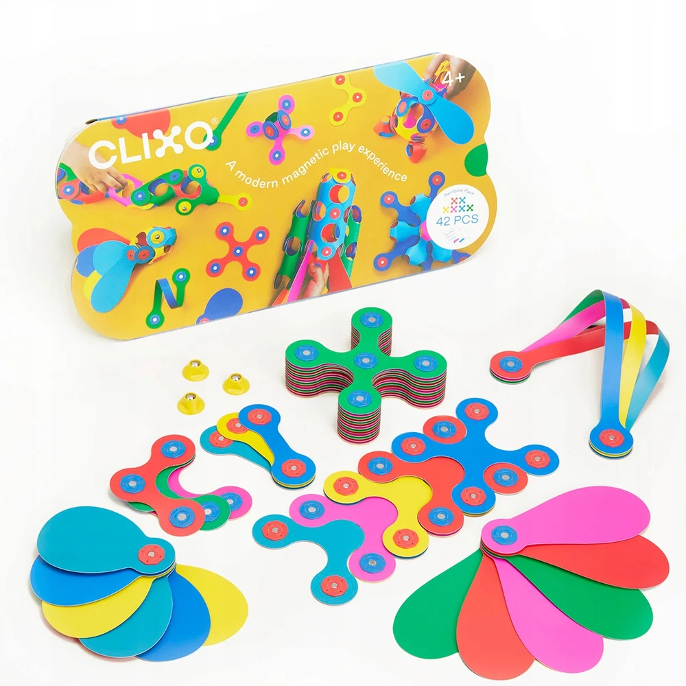 Magnetinis konstruktorius Clixo Rainbow Pack, 42 d.