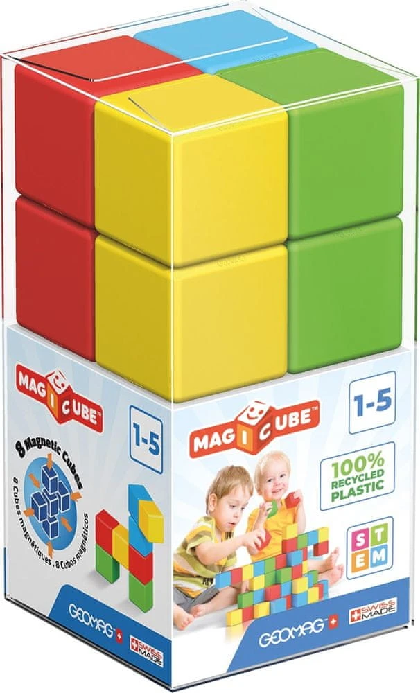 Trefl Geomag MagiCube Žalias Line neodimio magnetinis žaislas 8 vnt Multi spalvos