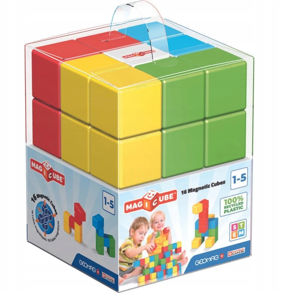 Geomag MagiCube Žalias Line neodimio magnetinis žaislas 16 vnt Multi spalvos