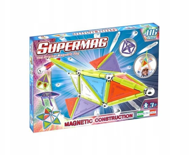 Magnetinis konstruktorius Supermag Primary Trendy, 0157, 116 d.