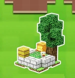 Magnetinis pagrindas, Minecraft blokelių pagrindas – žolė, samanos ir akmuo