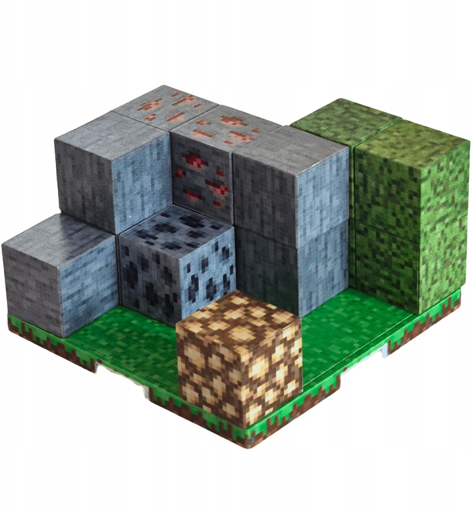 Magnetinis pagrindas, Minecraft blokelių pagrindas – žolė, samanos ir akmuo