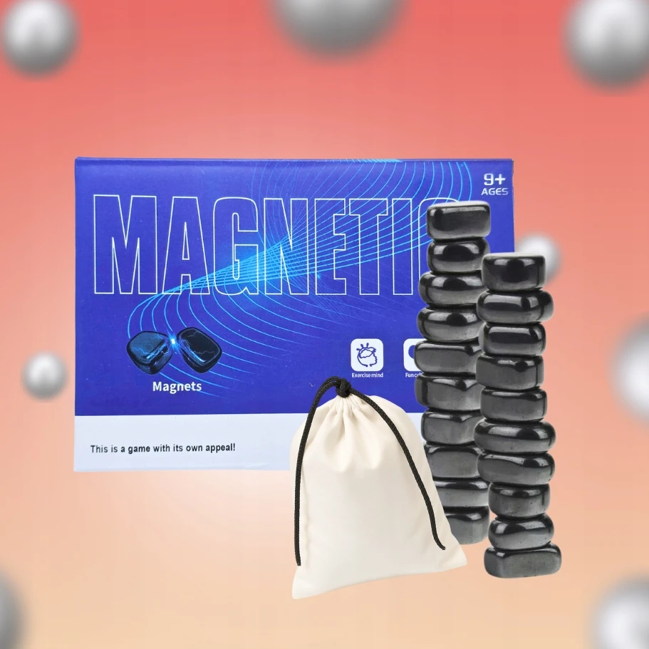 MAGNETINIS ŽAIDIMAS MAGNETINIAI AKMENYS Šachmatų STRATEGINIS UGDYMAS 20 vnt.