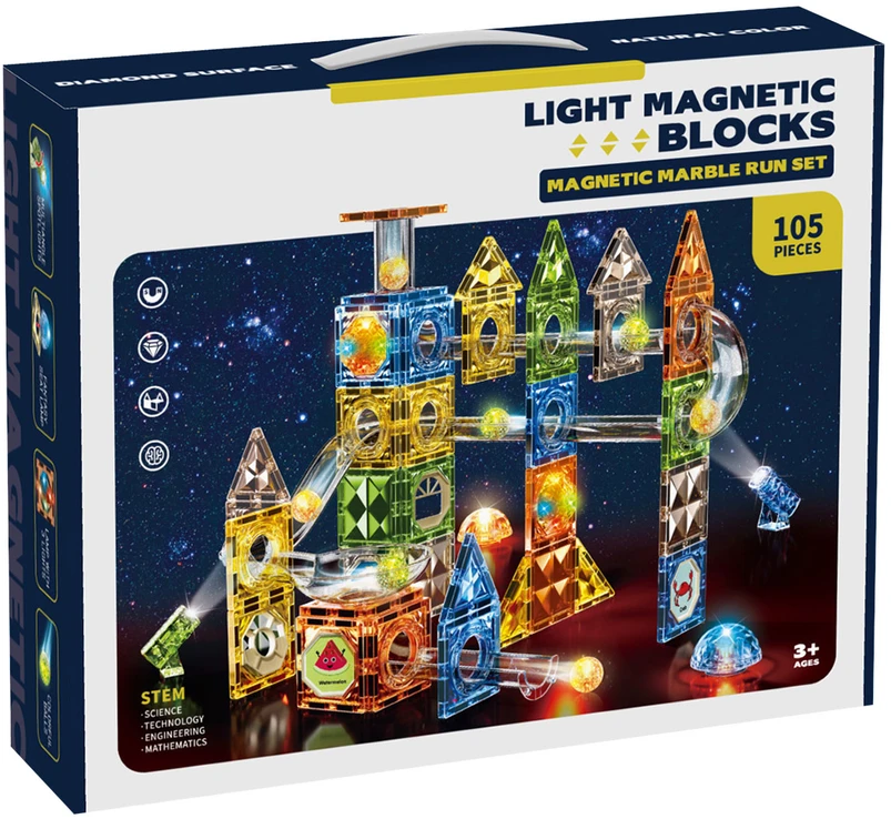 Magnetinių kaladėlių Click4toys, įvairių spalvų