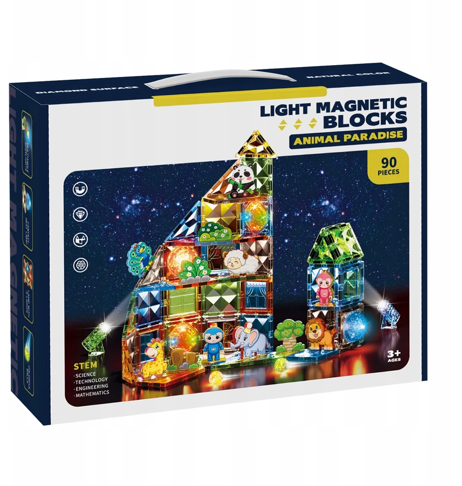 Magnėtinių kaladėlių rinkinys Click4toys, įvairių spalvų