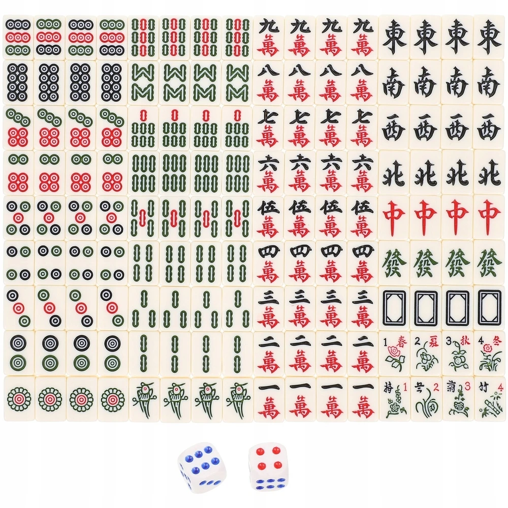 MAHJONG medinis žaidimas CHINESE BOARD CLASSIC kauliukų rinkinys x146