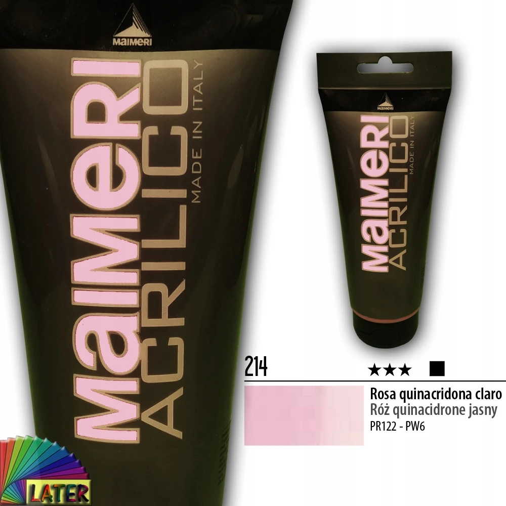 Maimeri Acrilico Akriliniai Dažai 200ml - 214 Quinacridone Rose