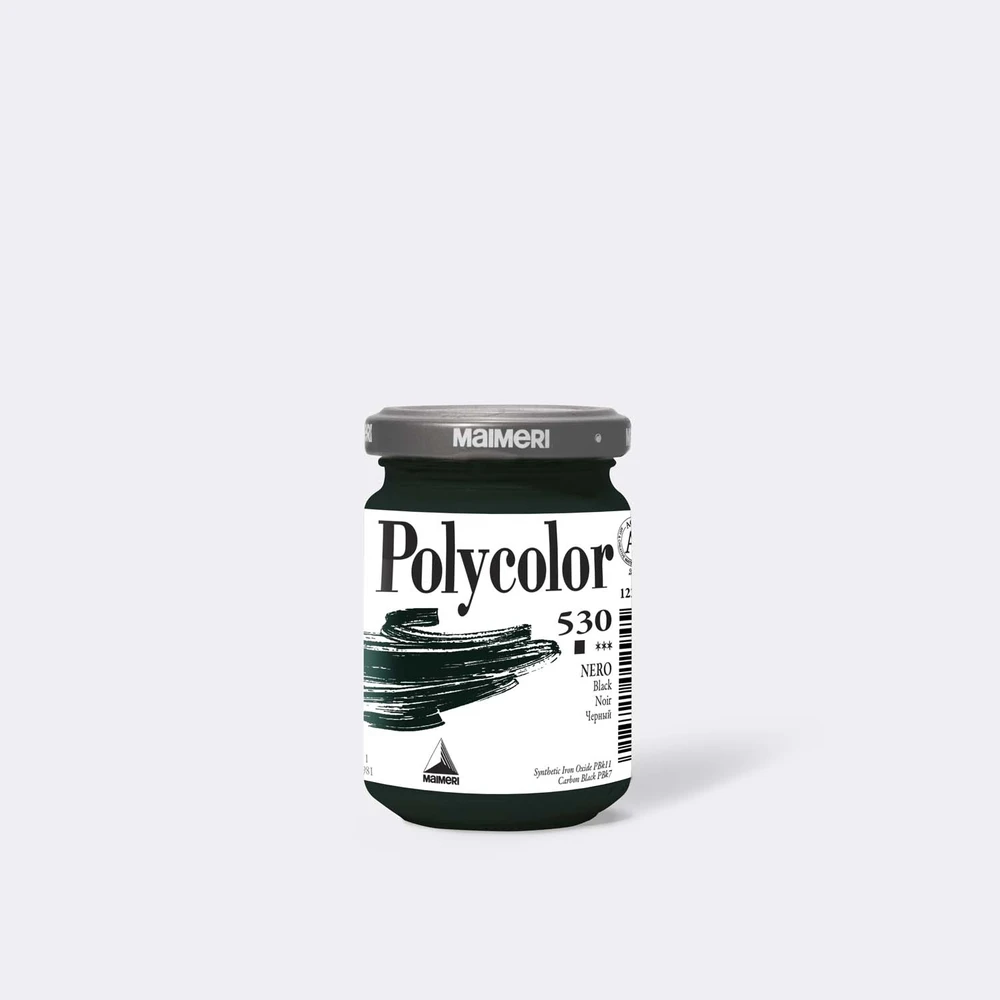 Maimeri Akriliniai dažai Polycolor 140ml, juodi