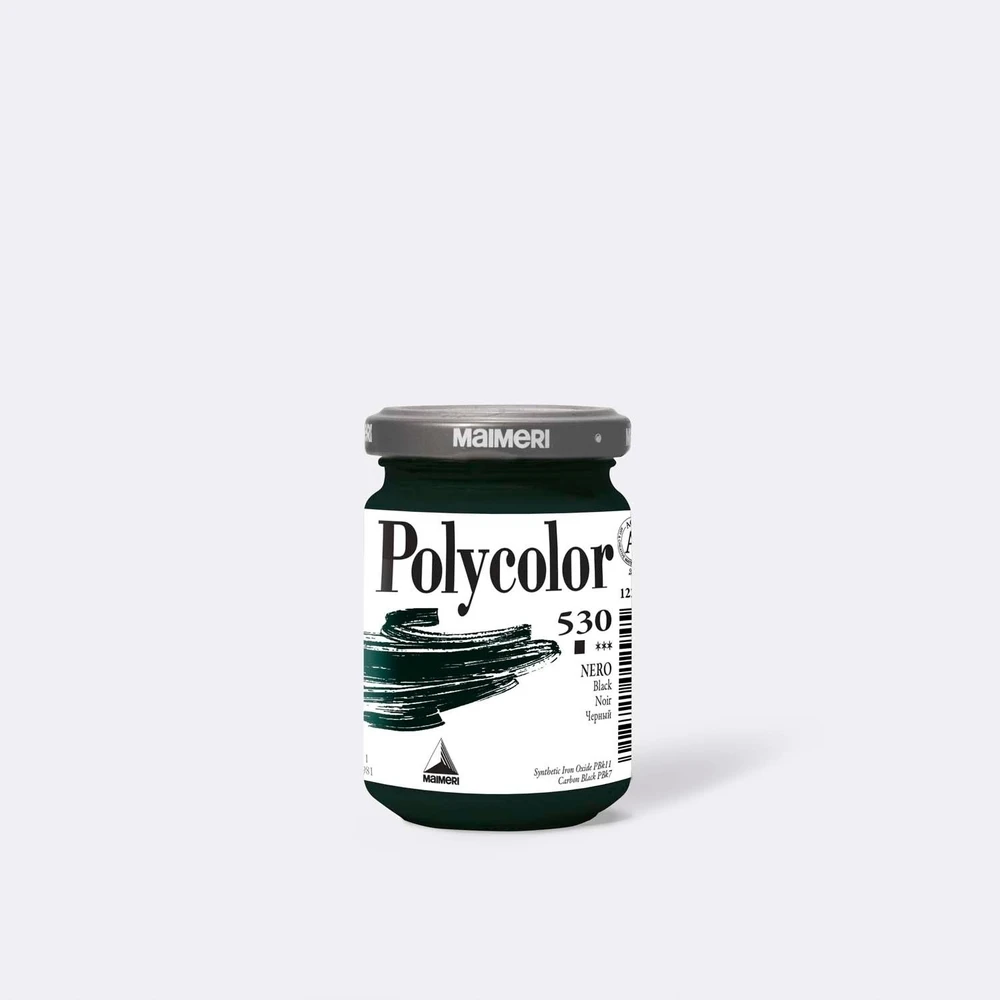 Maimeri Akriliniai dažai Polycolor 140ml, juodi