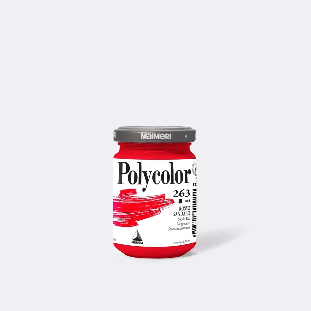 Maimeri Akriliniai dažai Polycolor 140ml, spalva 263 Sandal Raudona