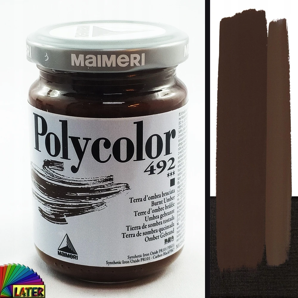 Maimeri Polycolor akriliniai dažai 140ml, 492 degintas umbra