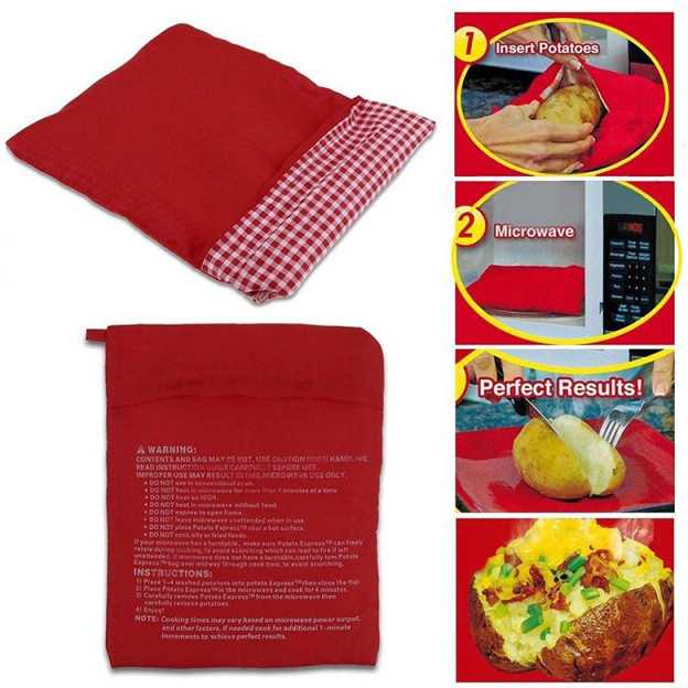 Mikrobangų krosnelės bulvių kepimo maišelis 26x19 cm