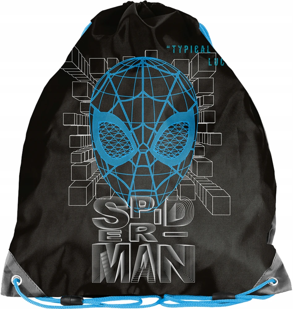Maišelis sportinei aprangai Paso Žmogus Voras (Spiderman) SP23AA-712, juodas/mėlynas