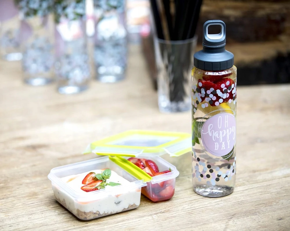 Maisto dėžutė - EMSA - Jogurto dėžutė Clip&Go - 0,8 L - Plastikas - Unikalus šviežumo sandariklis