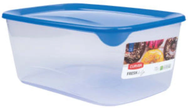 Maisto laikymo dėžutė CURVER FRESH&GO, mėlynu dangteliu, h5 x 17 x 13 cm, 500 ml