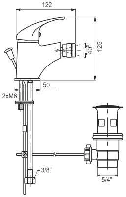 Etovis Maišytuvas bide METALIA 55011.1 baltas (170299)