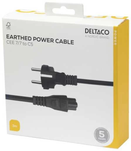 Deltaco CEE 7/7 į C5 laido pakuotė