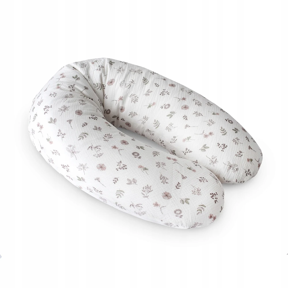 CebaBaby maitinimo pagalvė dżersej multi balta gėlės W-880-000-829