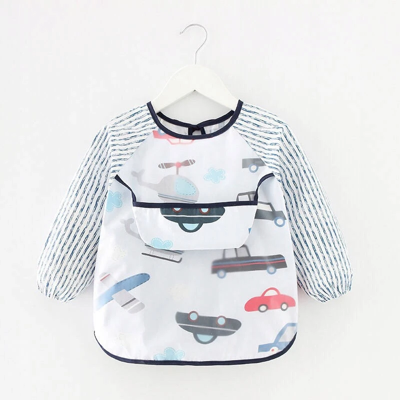 Maitinimo prijuostės seilinukas su rankovėmis ir MilaBaby automobilio dubuo
