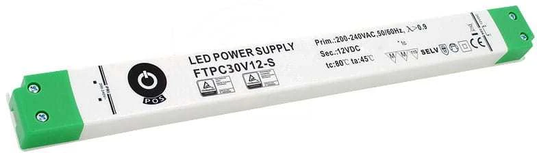 30W LED maitinimo šaltinis, 12V, 2.5A, IP20