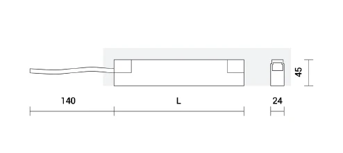 100W maitinimo šaltinis magnetinėms sistemoms SPECTRA LIGHTING INSIGHT, 48V, 2.08A, juodas