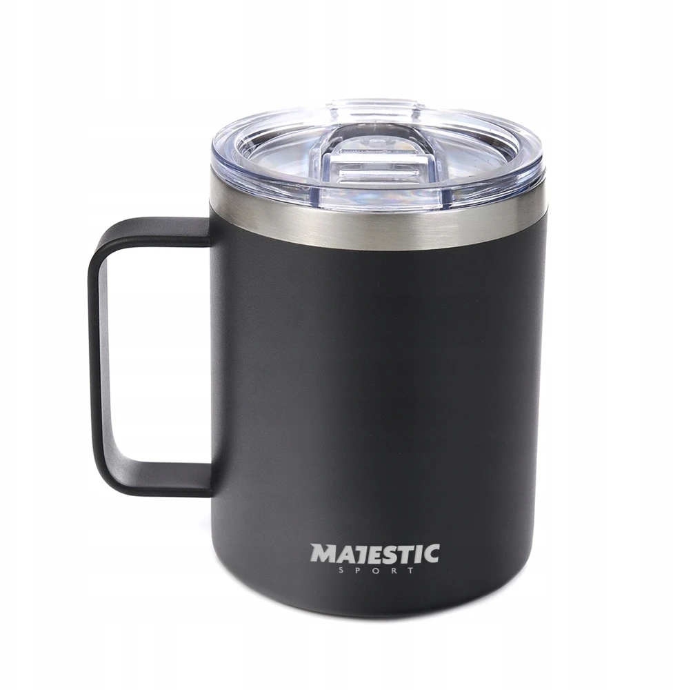 Majestic Sport Gump 400 ml – Termo puodelis su rankena, juodas