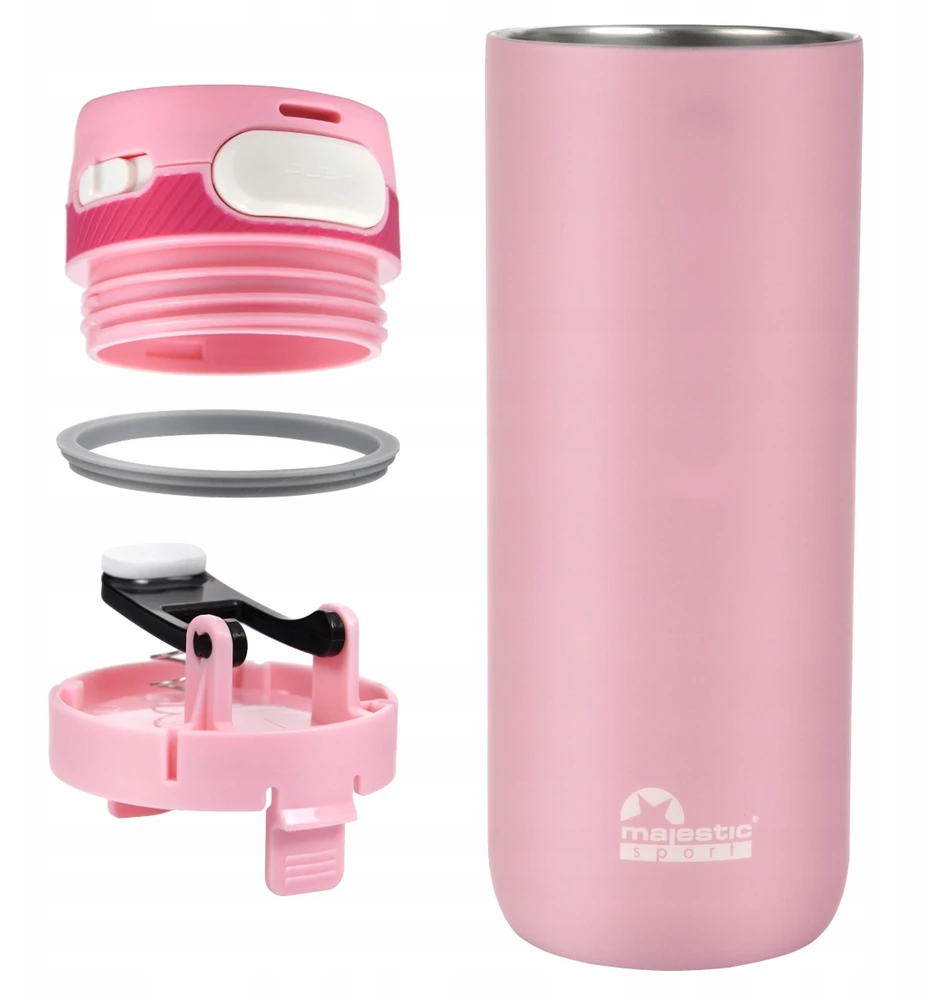 Majestic Sport Termo puodelis Majestic Nord 420 ml kelioninis, automobilinis, rožinis