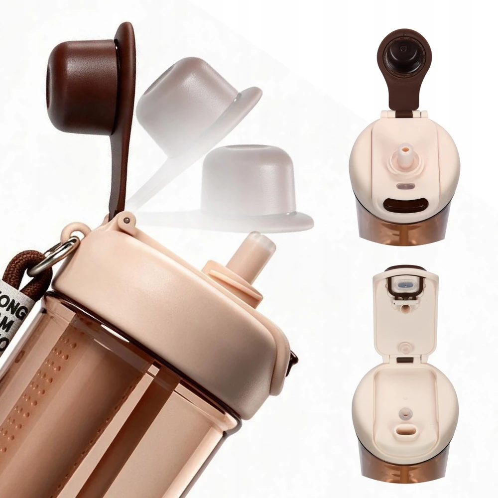 Gertuvė Majestic Sport vandens butelis, 950 ml, su sieteliu ir šiaudeliais, be BPA