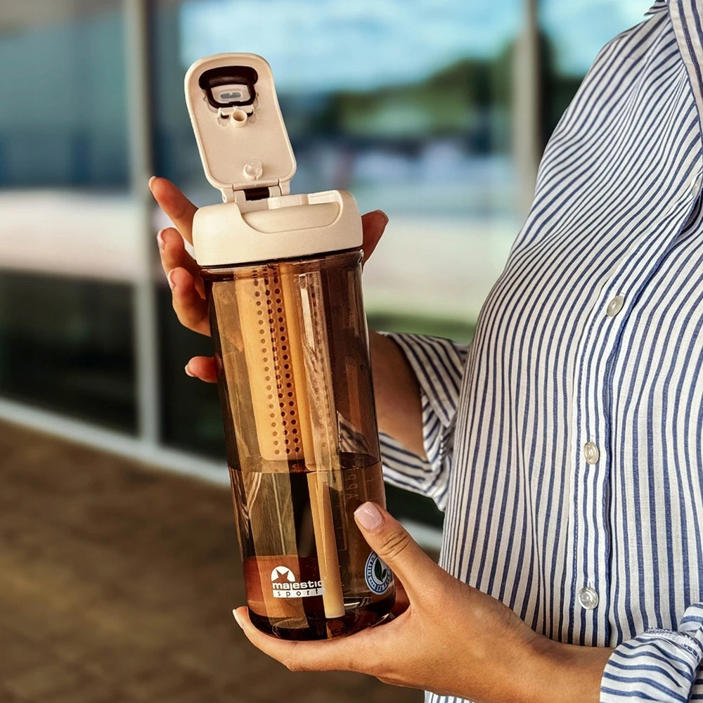 Gertuvė Majestic Sport vandens butelis, 950 ml, su sieteliu ir šiaudeliais, be BPA