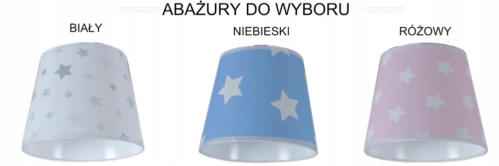 Majron LAMPA SUFITOWA ŻYRANDOL PLAFON vaikams LED 3PLĄ