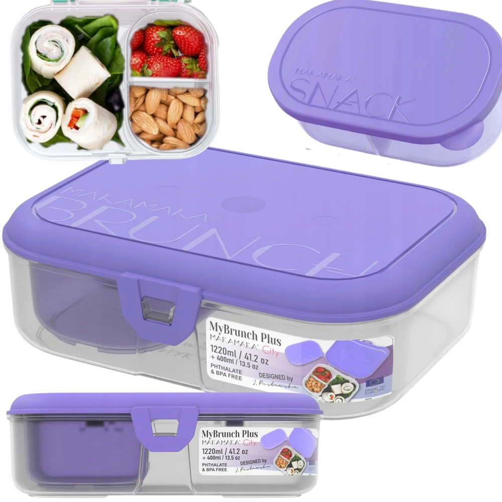 Makamaka Mybrunch 1220ml + Mysnack 400ml - Violetinė