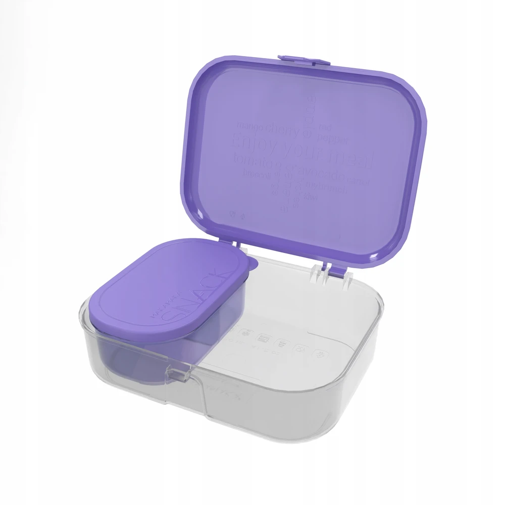 Makamaka Mybrunch 1220ml + Mysnack 400ml - Violetinė