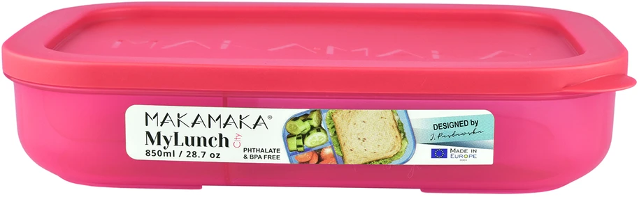 Makamaka "mylunch City" maisto dėžutė su skyreliais, 850ml, rožinė