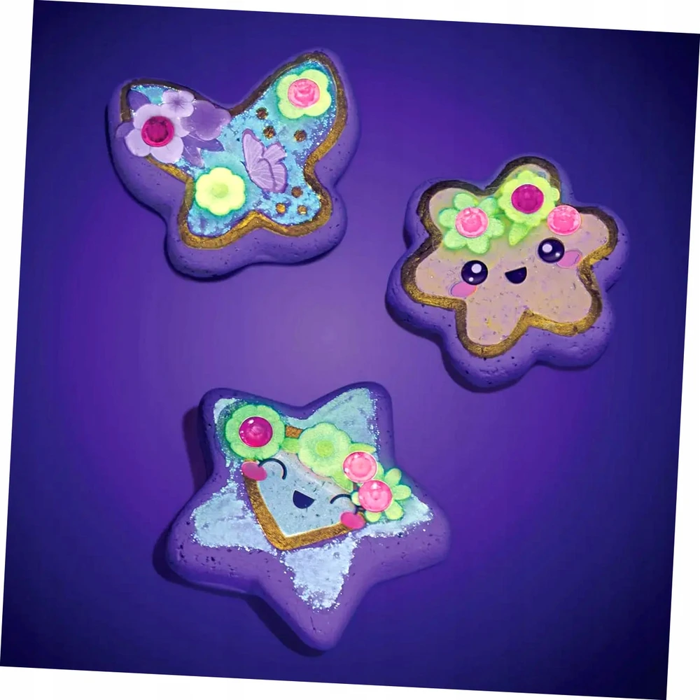 MAKE IT REAL Glowing Garden Rock Dough – švytintis kūrybinis rinkinys