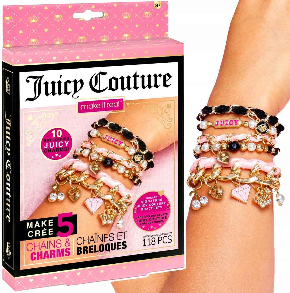 Make It Real JUICY COUTURE RINKINYS: SUKURKITE 5 PAKABANČIAS APYRANKES – 118 vnt.