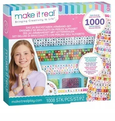 Make It Real Padarykite tai tikras rinkinys, skirtas apyrankėms su 1000 elementų raidėmis gaminti