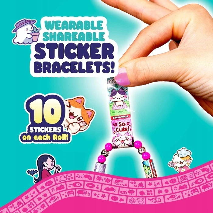 Make It Real Sticki Rolls Apyrankės Kapsulė 50 Lipdukai 2 vnt Mystery Surprise