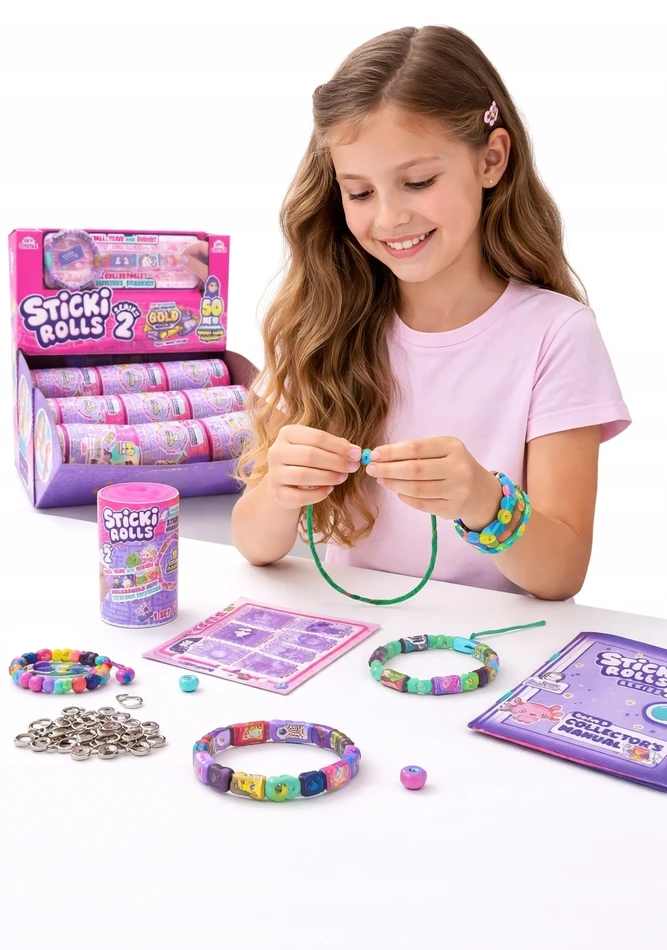 Make It Real Sticki Rolls Apyrankės Kapsulė 50 Lipdukai 2 vnt Mystery Surprise