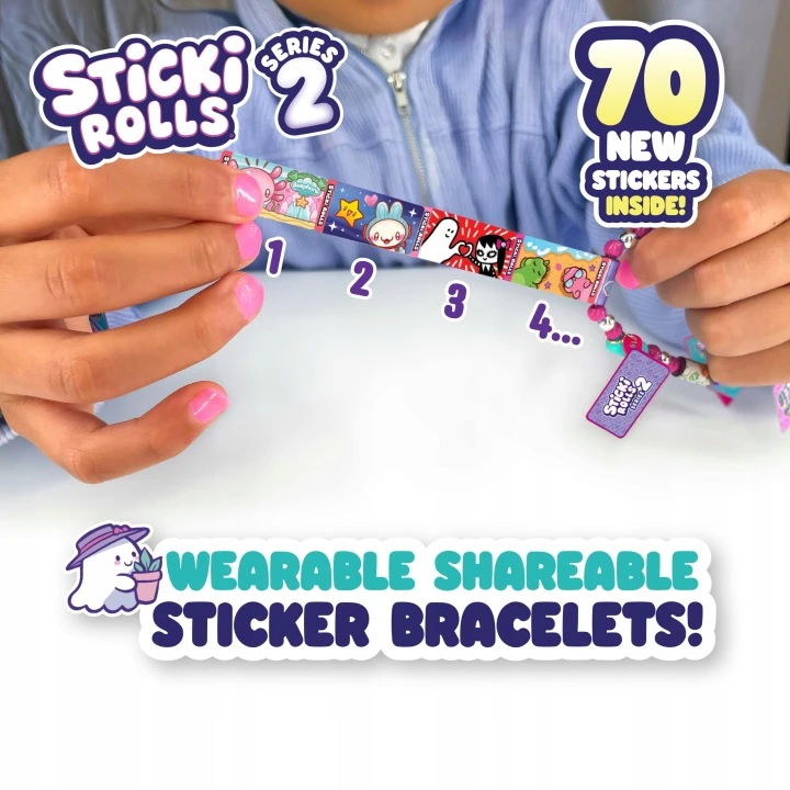 Make It Real STICKI ROLLS Series 2 apyrankė su lipdukais 70 vnt. „Pasidaryk pats“ kūrybinis rinkinys