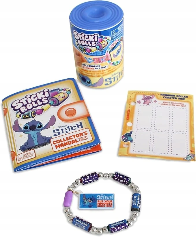 Make It Real Sticki Rolls Stitch DIY apyrankė + 50 lipdukų staigmenos DOVANA