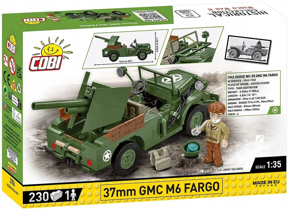 Maketas - COBI - GMC M6 FARGO - Plastikas - Interjeras - Vaikams/Mišrus