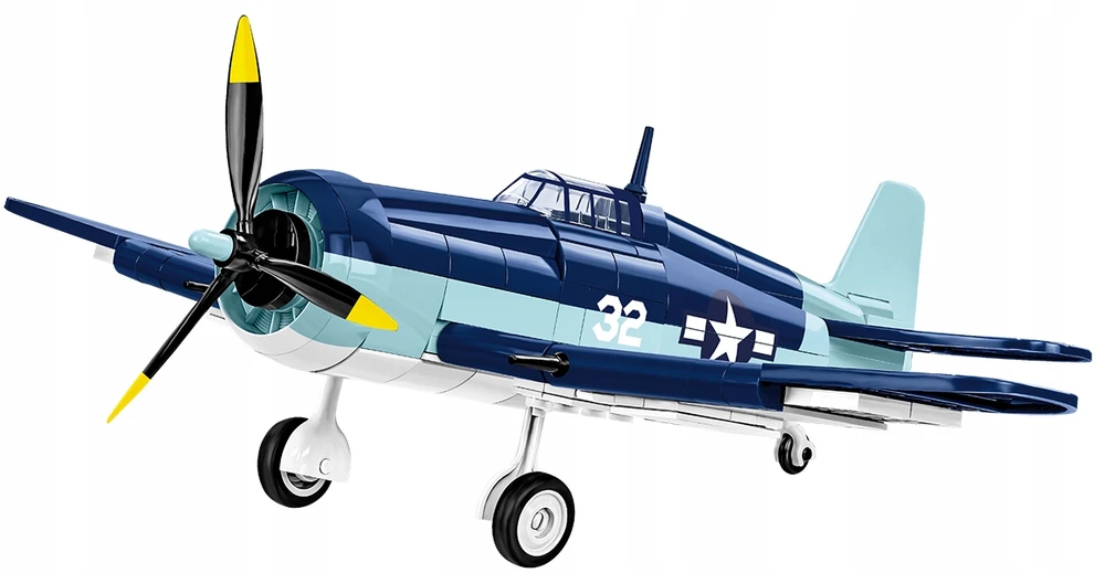 Maketas - COBI - Grumman F6F Hellcat - 235 elementų - Mėlyna, Balta, Tamsiai mėlyna - Surinkti patiems