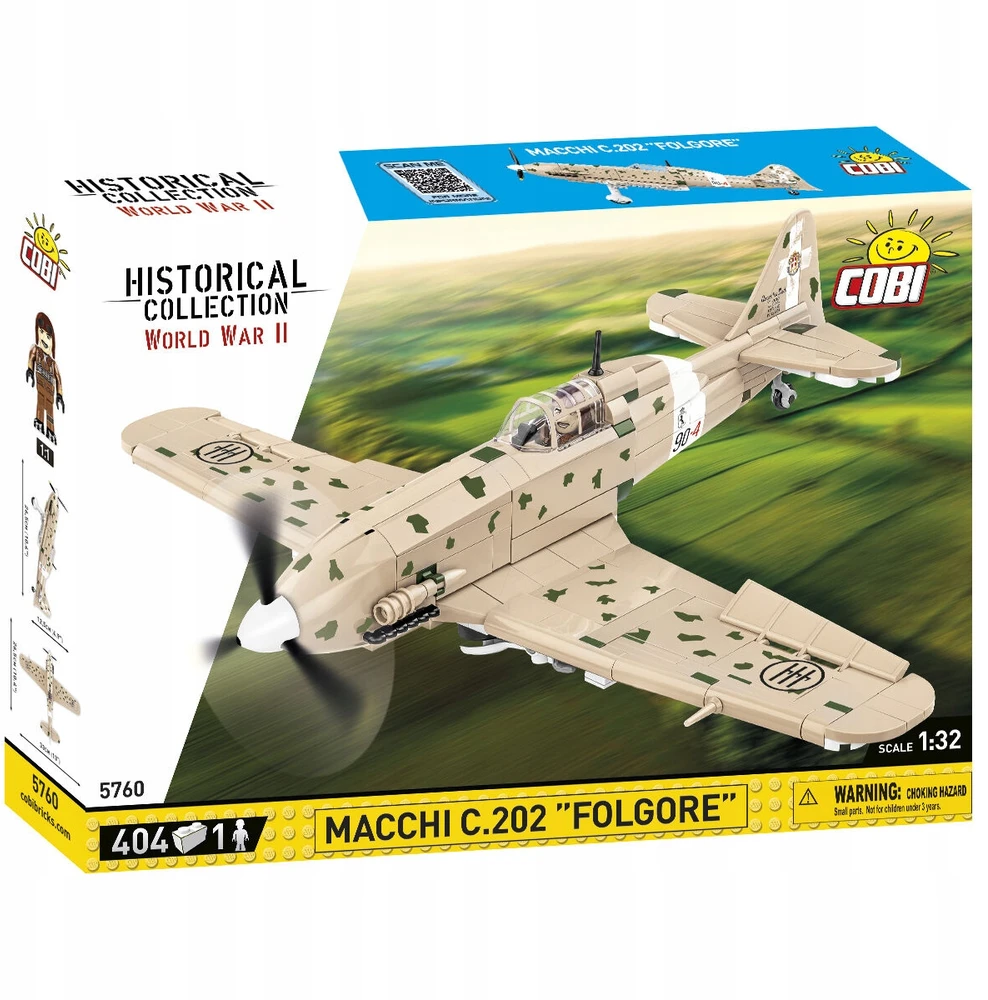 Maketas - COBI - Macchi C.202 'Folgore' - 576 dalys - Plastikas - Renkama pačiam