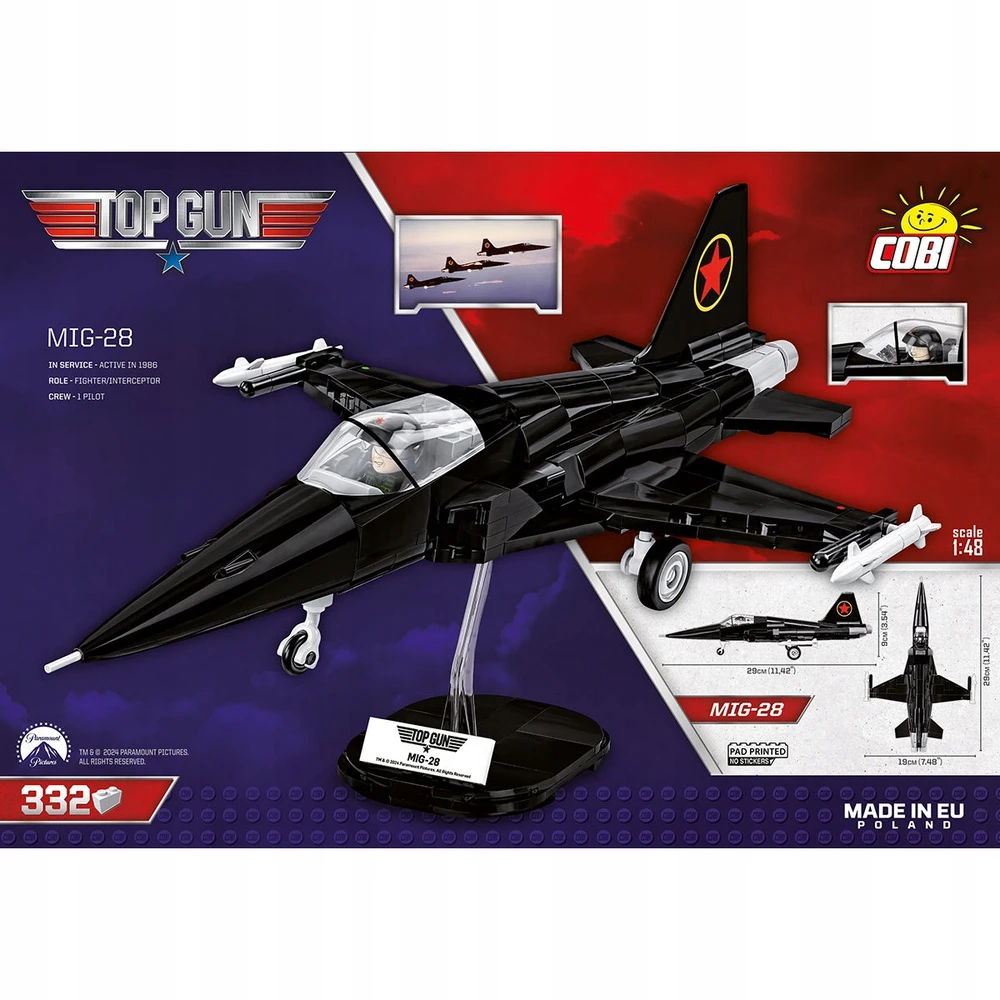 Maketas - COBI - MIG-28 TOP GUN - Plastikas - Surenkamas pats - Mišrus